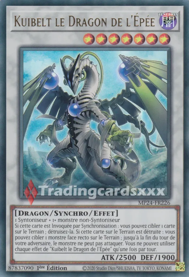 Yu-Gi-Oh! Kuibelt le Dragon de l'Épée MP24-FR226 carte Ultra Rare