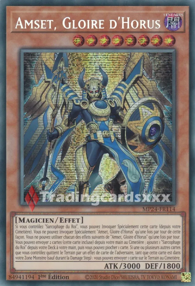 Yu-Gi-Oh! Miroirs du Duel Amset Gloire d'Horus MP24-FR114 carte PSE