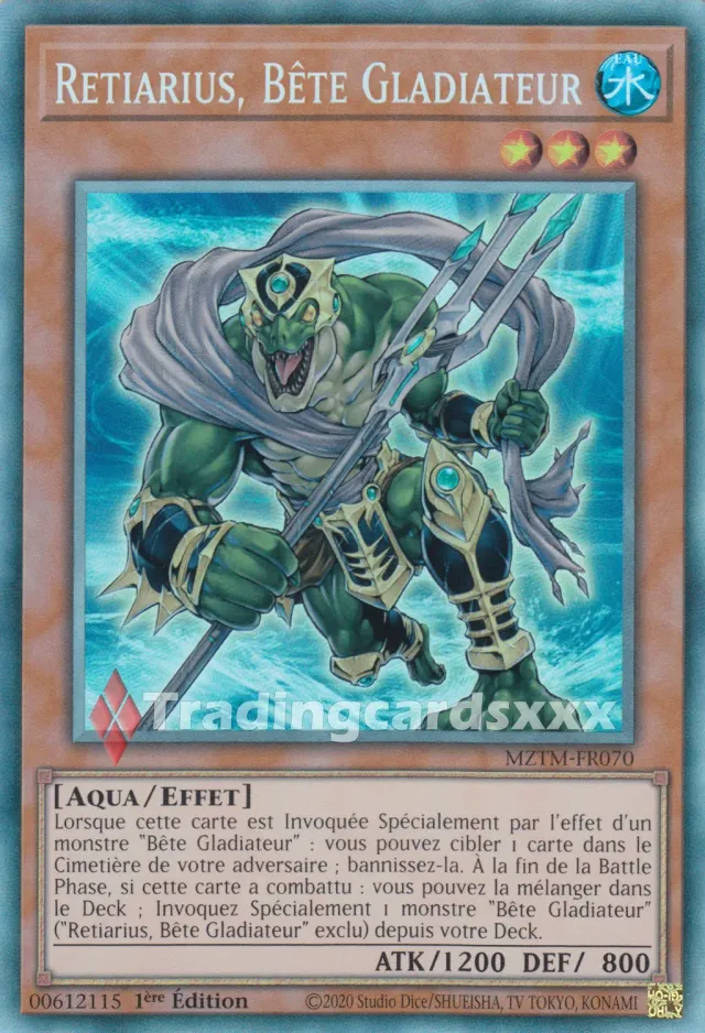 Yu-Gi-Oh! Labyrinthe du Maître Retiarius Bête Gladiateur MZTM-FR070 carte