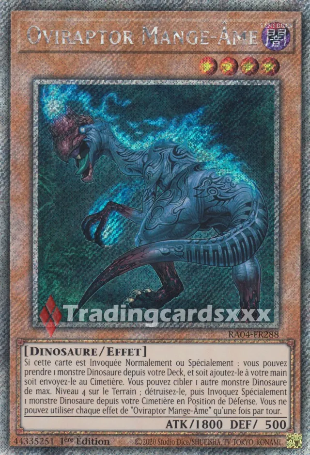 Yu-Gi-Oh! Ruée du Quart de Siècle Oviraptor Mange-Âme Carte RA04-FR288