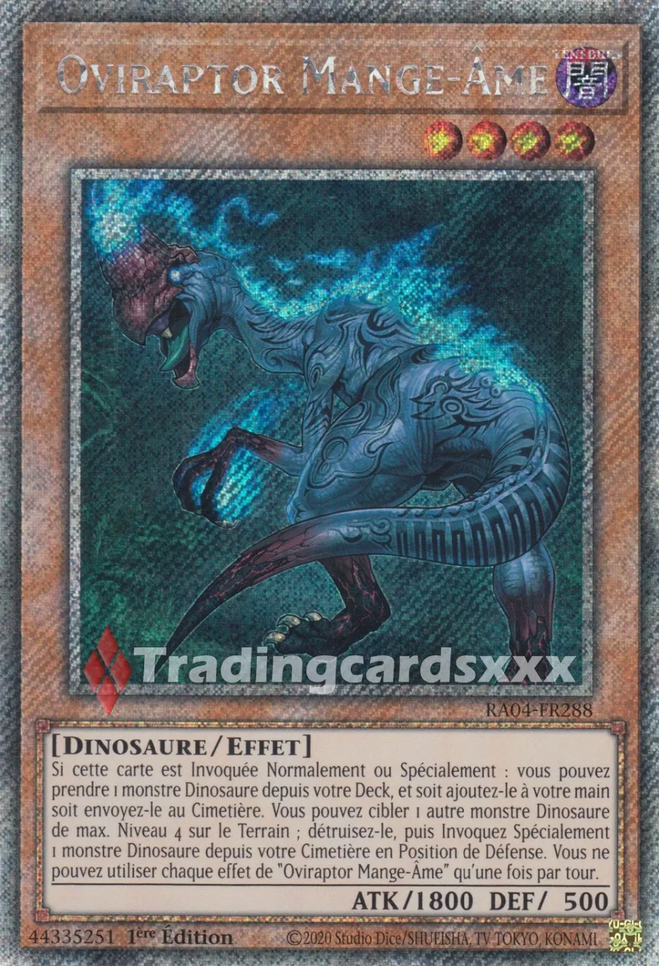 Yu-Gi-Oh! Ruée du Quart de Siècle Oviraptor Mange-Âme Carte RA04-FR288