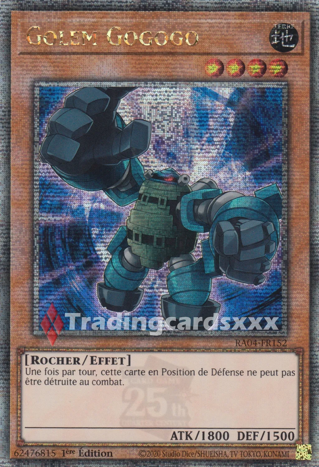 Yu-Gi-Oh! Golem Gogogo RA04-FR152 carte 1ère édition
