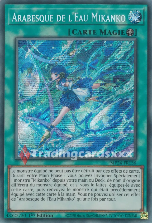 Yu-Gi-Oh! Arabesque de l'Eau Mikanko carte Prismatique Secret Rare