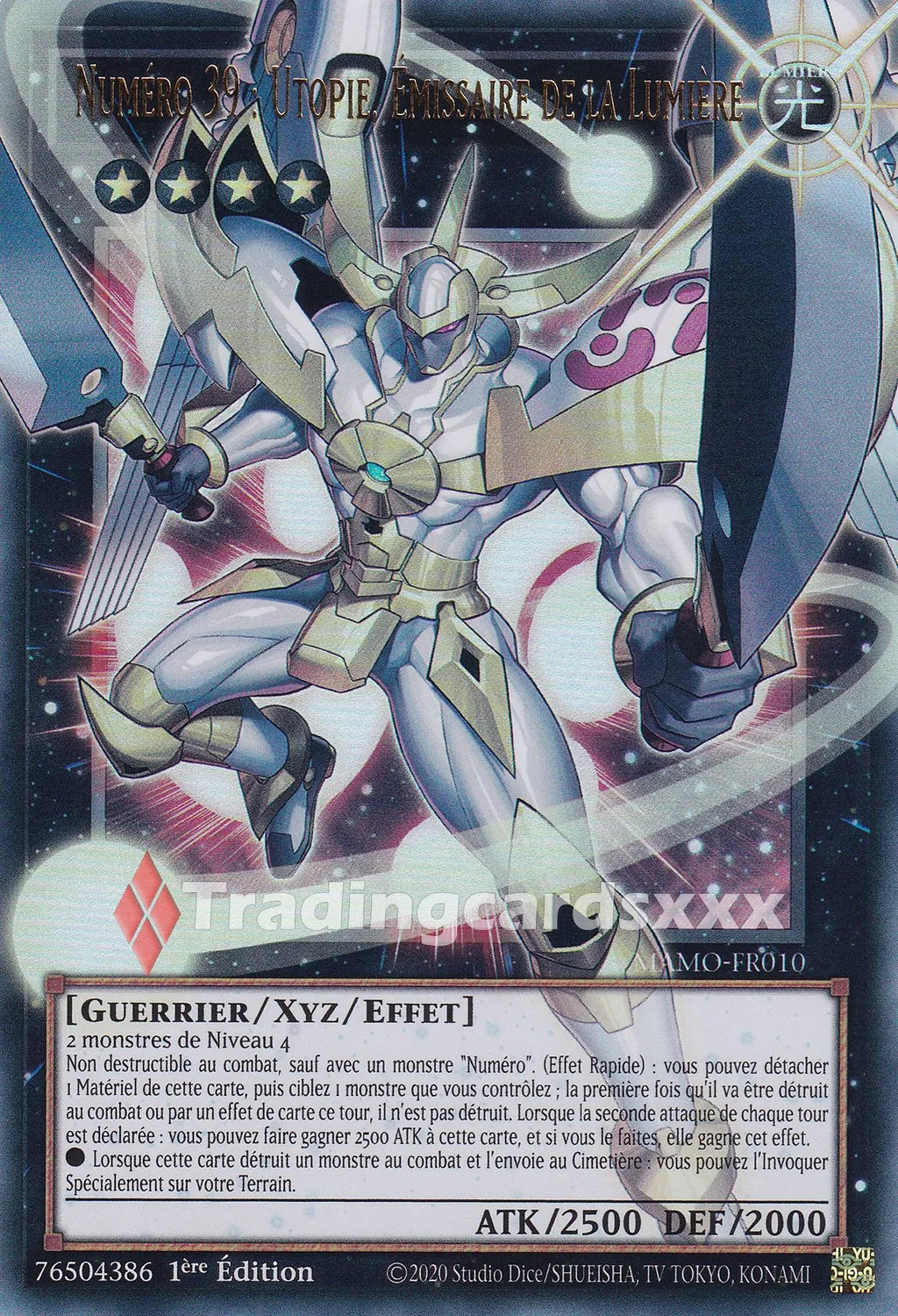Yu-Gi-Oh! Numéro 39 Utopie Émissaire Lumière MAMO-FR010 carte