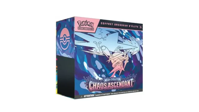 Pokémon Chaos Ascendant ME04 ETB coffret Dresseur d’Élite 9 boosters