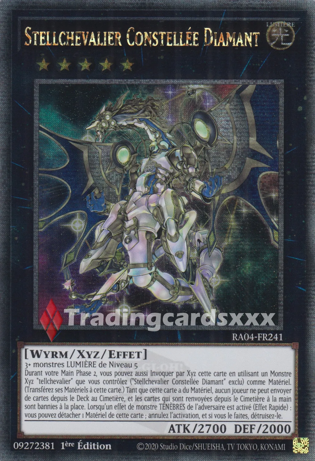 Yu-Gi-Oh! Ruée Quart Siècle Stellchevalier Diamant RA04-FR241 carte