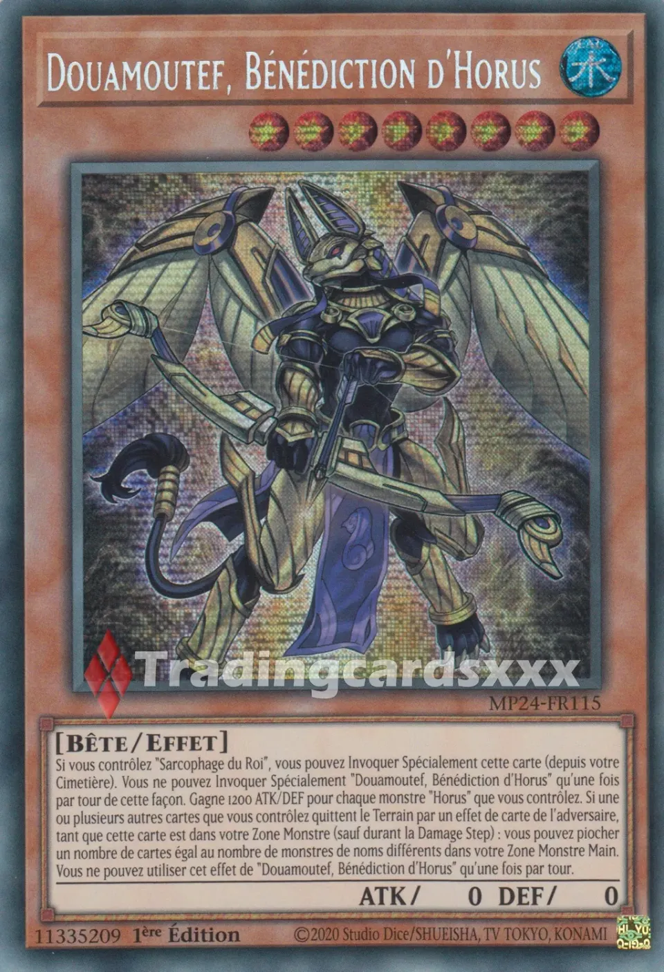 Yu-Gi-Oh! Douamoutef Bénédiction d'Horus carte MP24-FR115 PSE 1ère