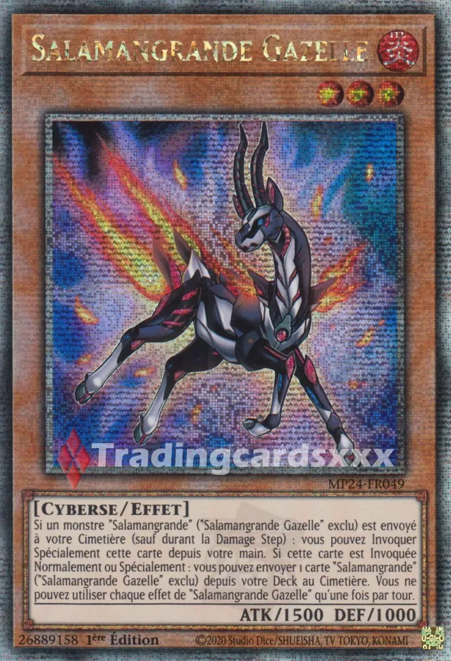Yu-Gi-Oh! Salamangrande Gazelle MP24-FR049 carte QCSE 1ère édition