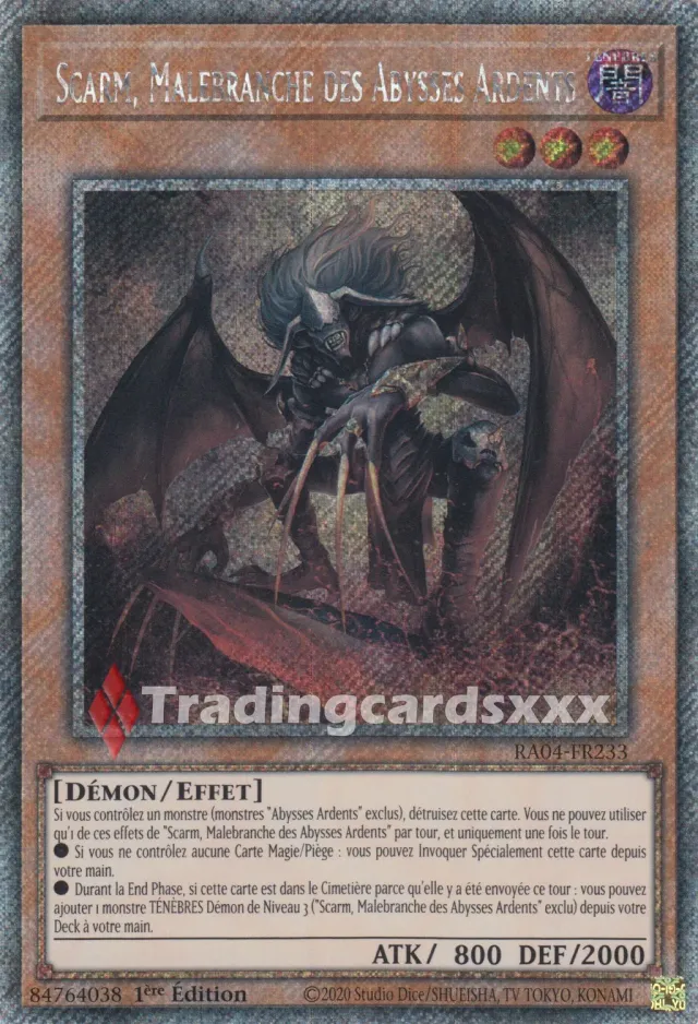 Yu-Gi-Oh! RA04 Scarm, Malebranche des Abysses Ardents RA04-FR233 carte