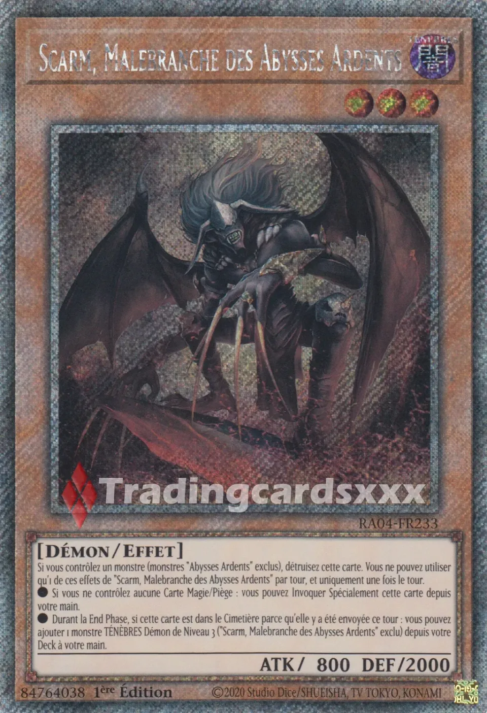 Yu-Gi-Oh! RA04 Scarm, Malebranche des Abysses Ardents RA04-FR233 carte