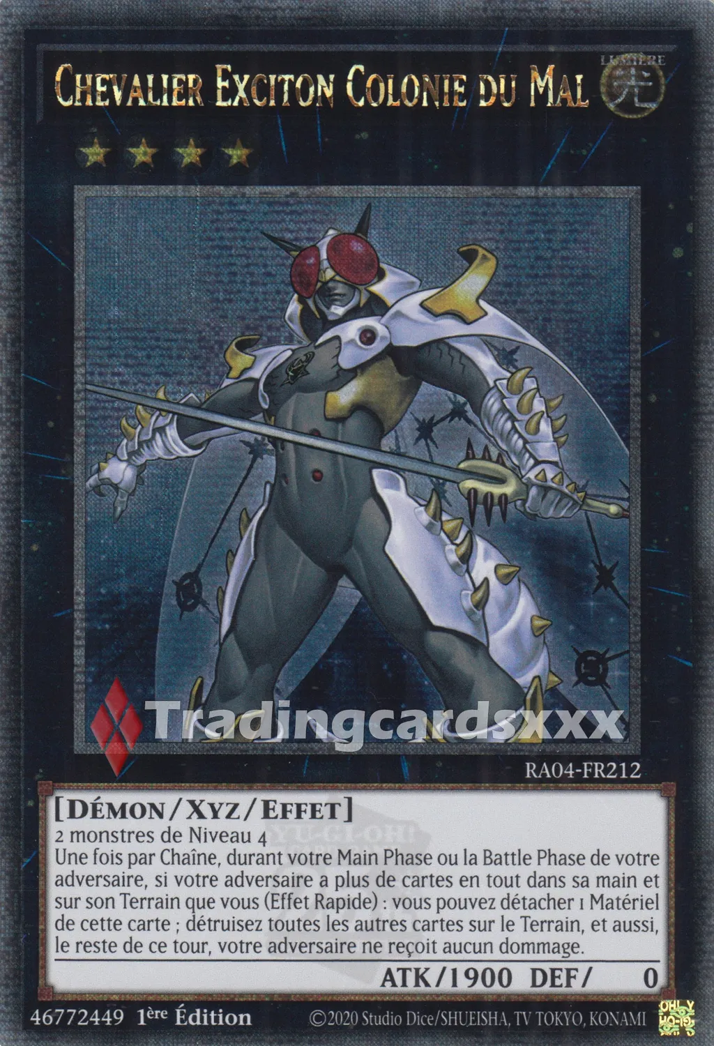 Yu-Gi-Oh! Chevalier Exciton Colonie du Mal carte à l’unité