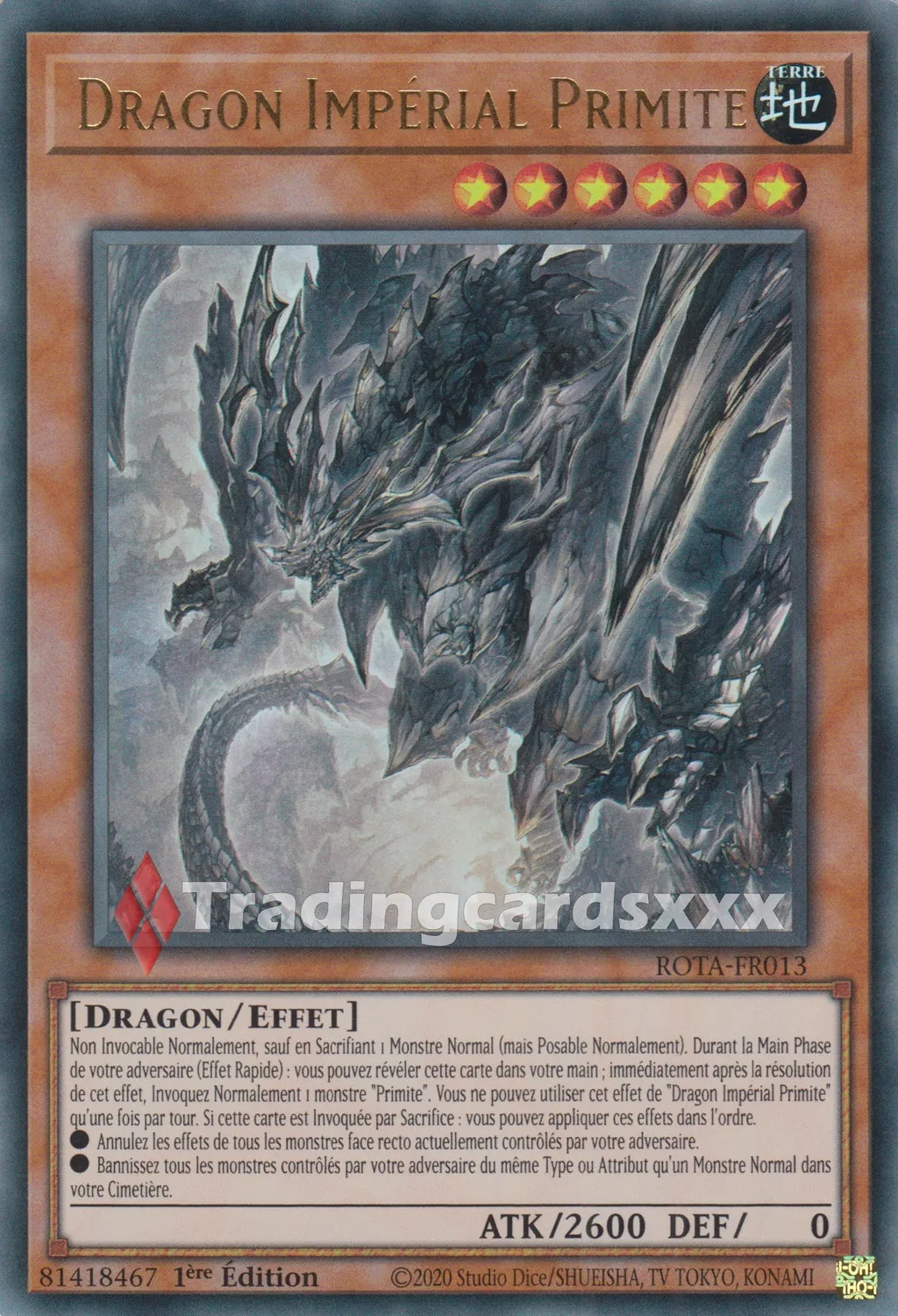 Yu-Gi-Oh! Dragon Impérial Primite carte