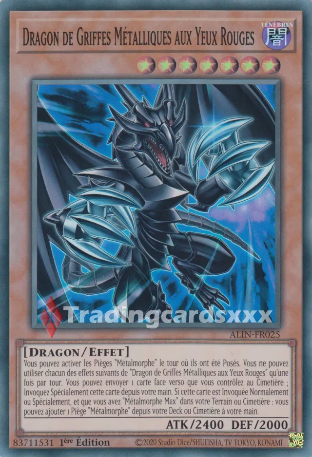 Yu-Gi-Oh! Dragon de Griffes Métalliques aux Yeux Rouges carte Super Rare