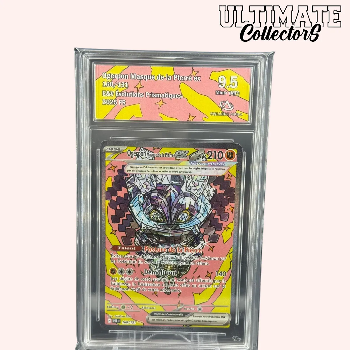 Hikaru Distribution Évolutions Prismatiques Ogerpon Masque de la Pierre ex 160/131 carte ALT française