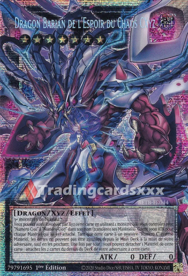 Yu-Gi-Oh! Dragon Barian de l'Espoir du Chaos CXyz carte