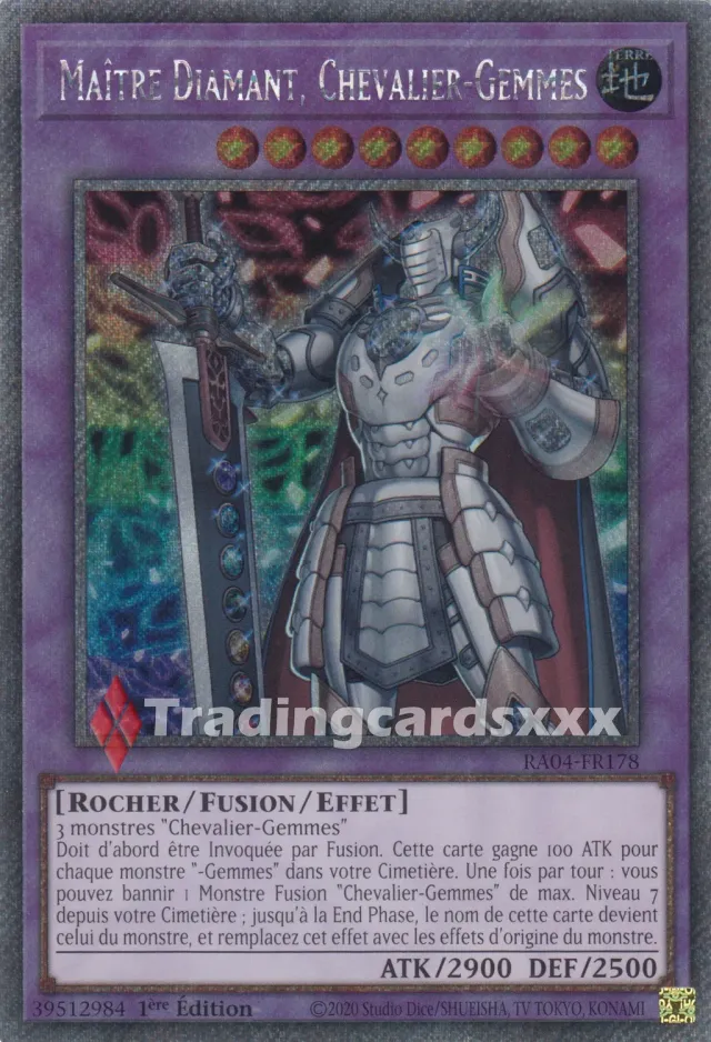 Yu-Gi-Oh! Maître Diamant Chevalier-Gemmes RA04-FR178 carte à l'unité
