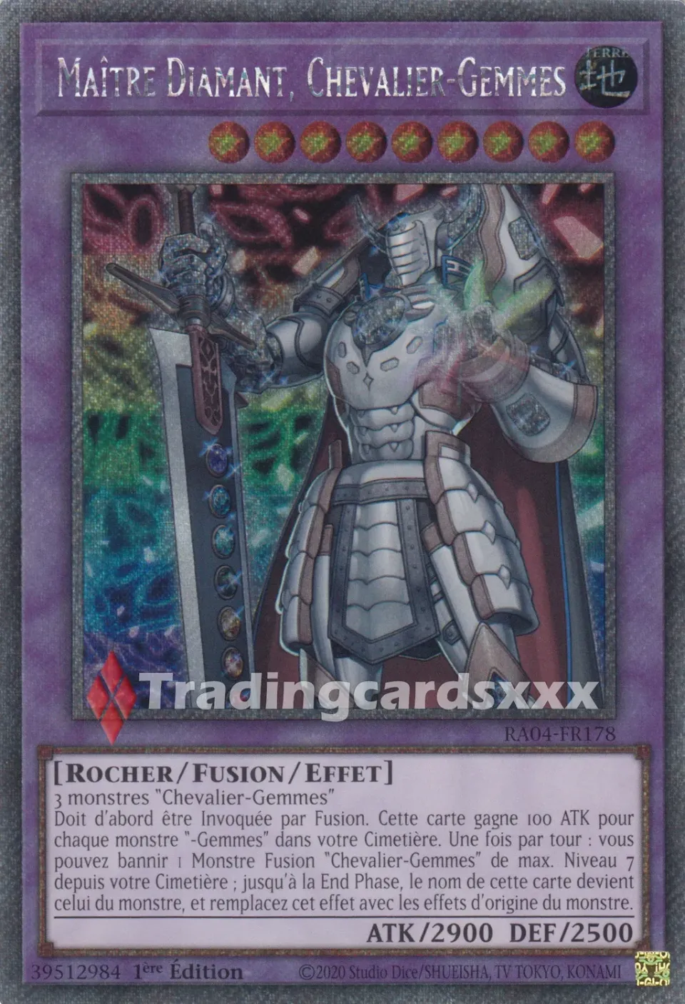 Yu-Gi-Oh! Maître Diamant Chevalier-Gemmes RA04-FR178 carte à l'unité