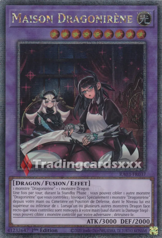 Yu-Gi-Oh! Maison Dragonirène RA03-FR037 carte QCSE illustration