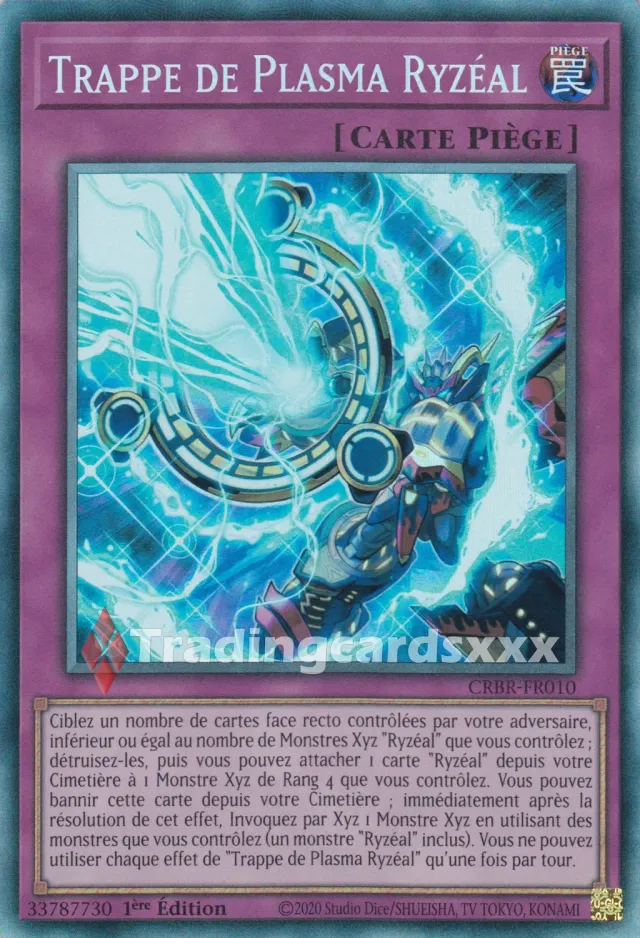 Yu-Gi-Oh! Trappe de Plasma Ryzéal carte CRBR-FR010