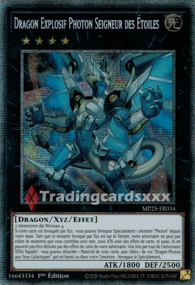 Yu-Gi-Oh! Dragon Explosif Photon Seigneur des Étoiles carte STAR MP25-FR034