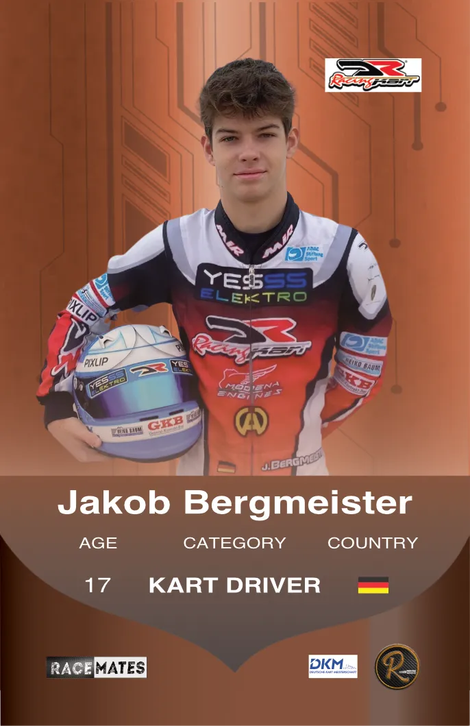 Racemates Jakob Bergmeister carte collector kart