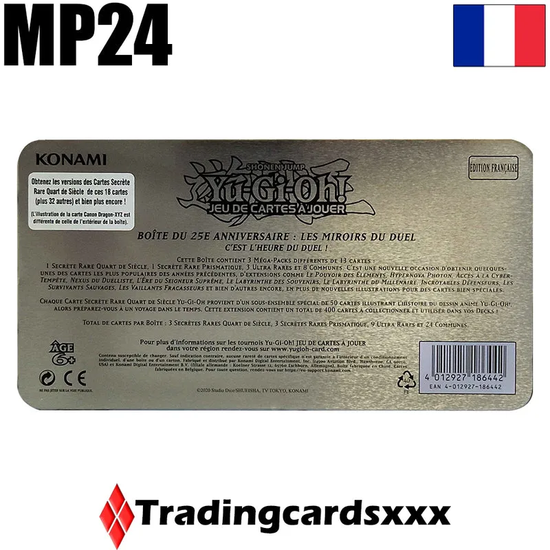 Yu-Gi-Oh! Mega Tin Box 2024 Les Miroirs du Duel boîte 25e anniversaire française
