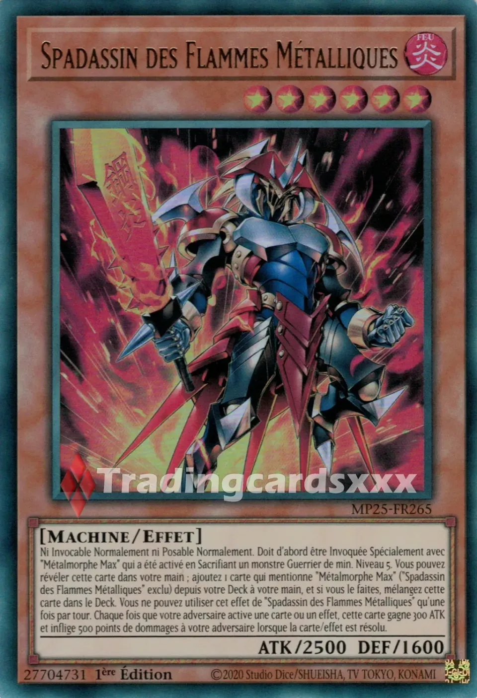 Yu-Gi-Oh! Spadassin des Flammes Métalliques carte