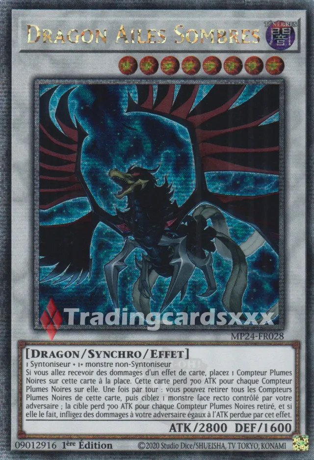 Yu-Gi-Oh! Miroirs du Duel Dragon Ailes Sombres MP24-FR028 carte QCSE