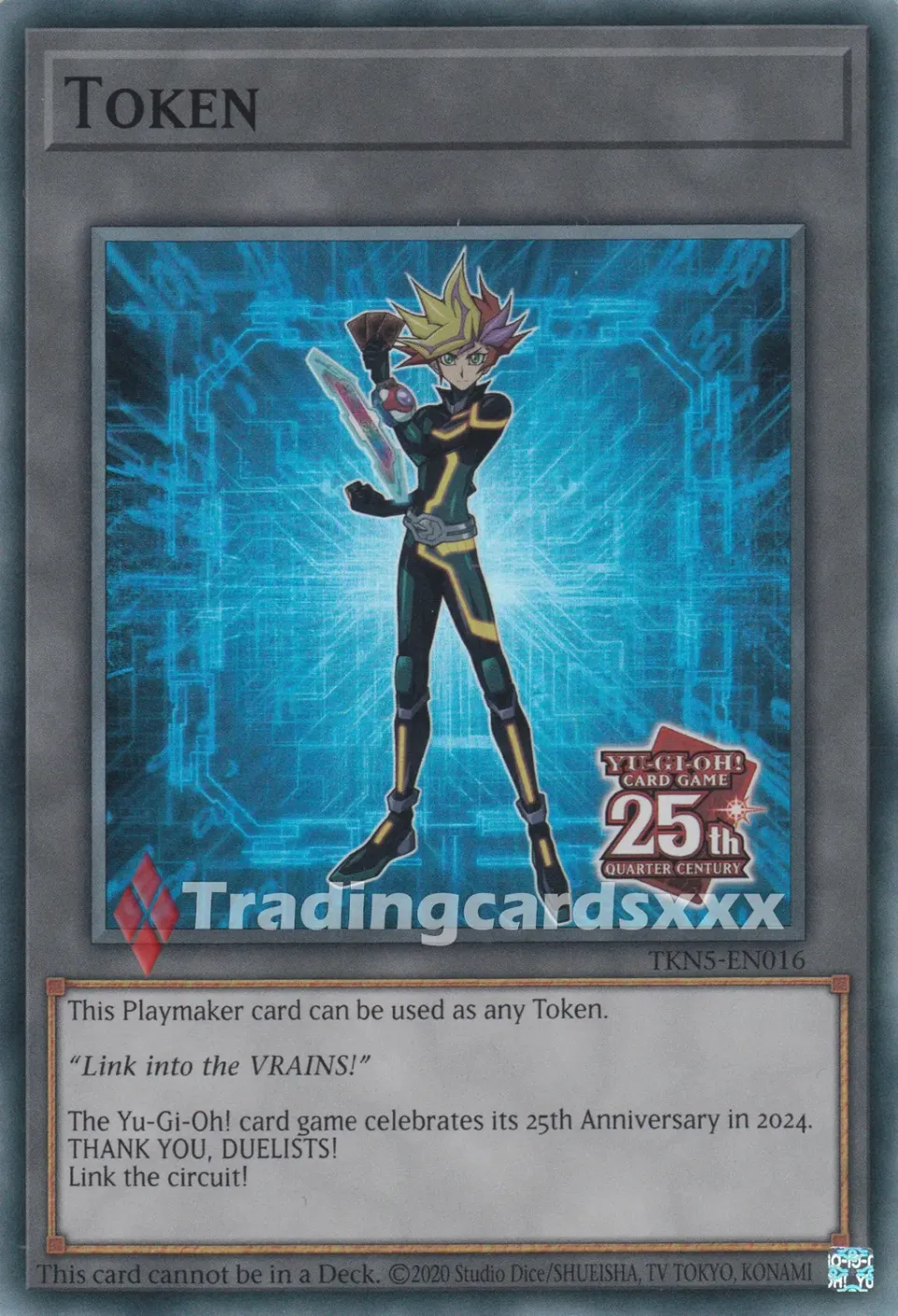 Yu-Gi-Oh! Token 25th Anniversary Vrains Yusaku Fujiki carte SR