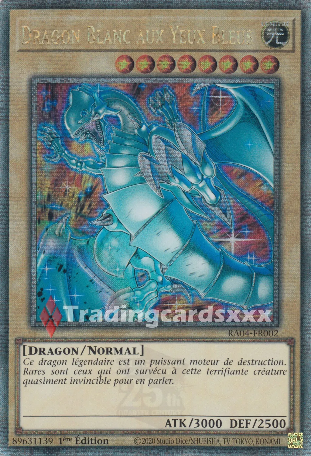 Yu-Gi-Oh! Dragon Blanc aux Yeux Bleus carte à l'unité