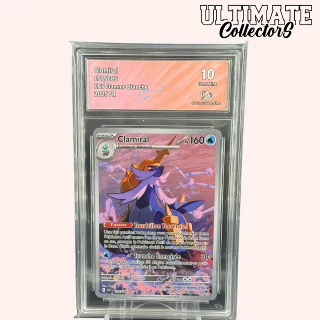 Pokémon Flamme Blanche Carte Clamiral 107/086 Française Secrète
