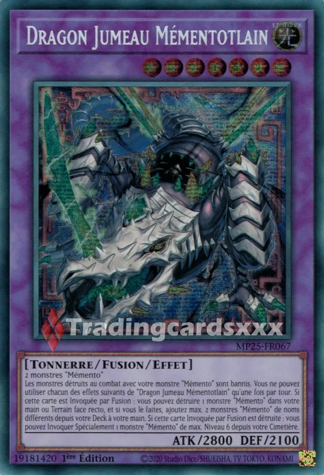 Yu-Gi-Oh! Dragon Jumeau Mémentotlain carte à l’unité PSE MP25-FR067
