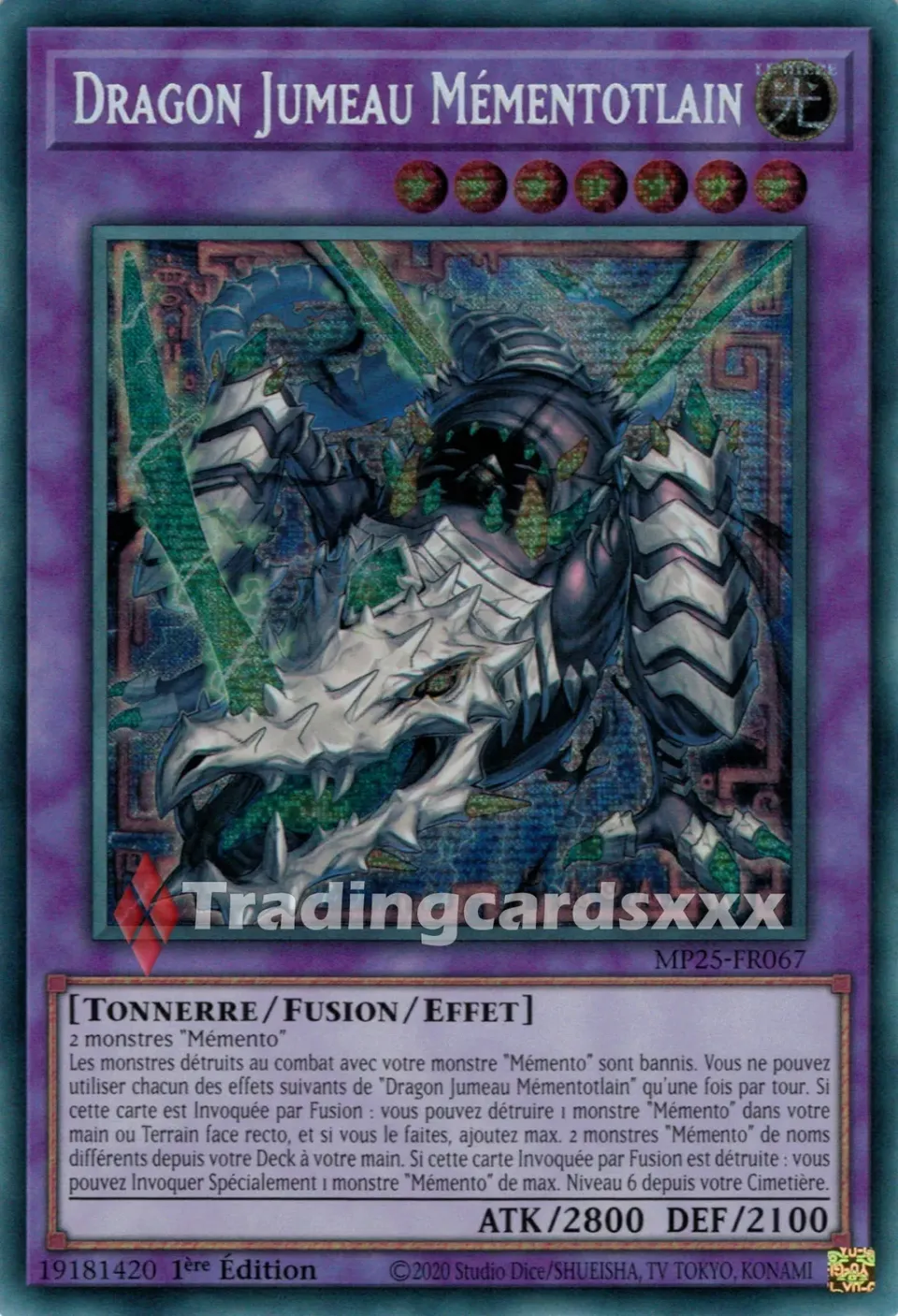 Yu-Gi-Oh! Dragon Jumeau Mémentotlain carte à l’unité PSE MP25-FR067