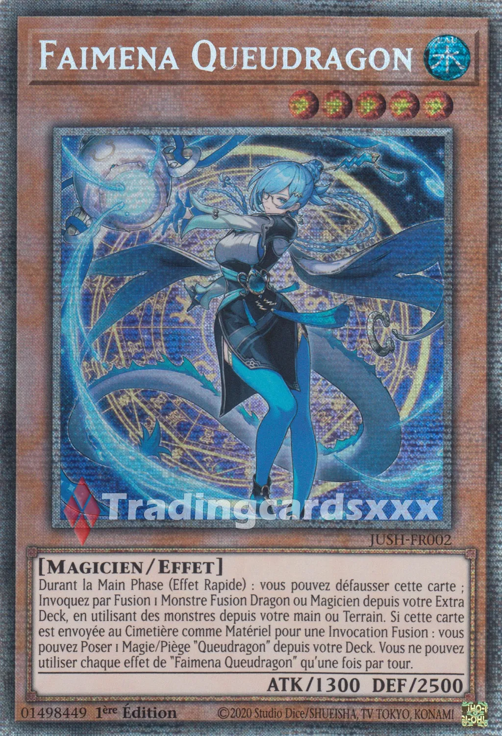 Yu-Gi-Oh! Faimena Queudragon JUSH-FR002 carte à l'unité