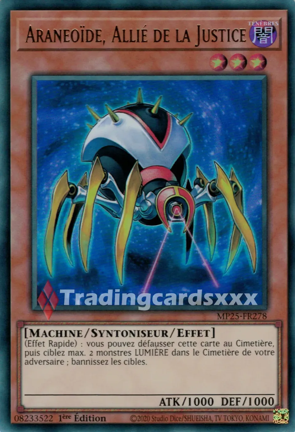 Yu-Gi-Oh! Méga-Pack 2025 Araneoïde Allié de la Justice MP25-FR278 Ultra Rare