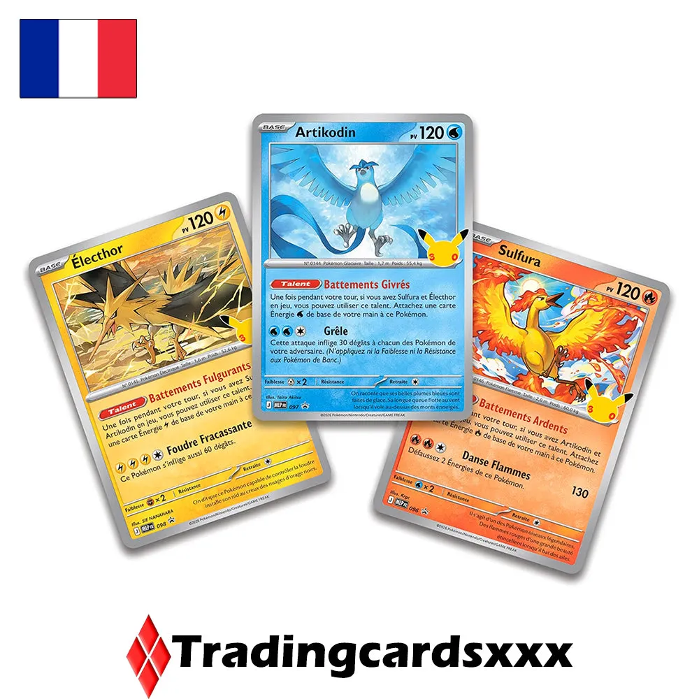 Pokémon 30e Anniversaire ME05.5 collection poster oiseaux français