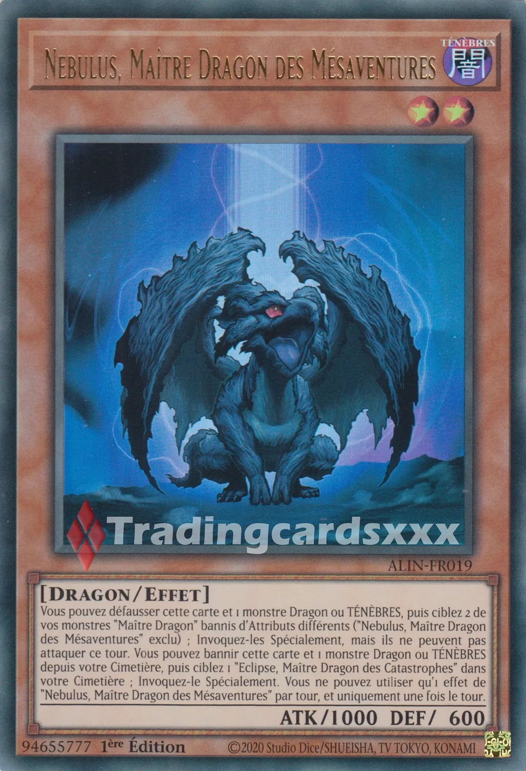 Yu-Gi-Oh! Nebulus Maître Dragon ALIN-FR019 carte française