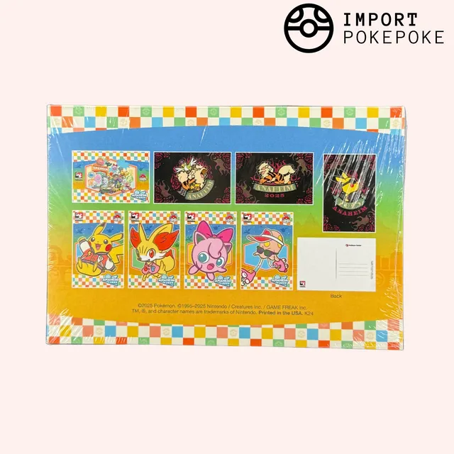Pokémon Center Anaheim 2025 Set 8 Cartes Postales Exclusif