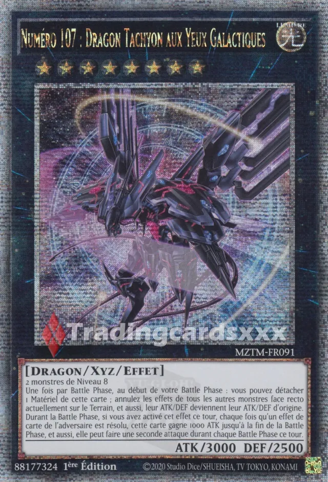 Yu-Gi-Oh! Numéro 107 Dragon Tachyon aux Yeux Galactiques Carte QCSE