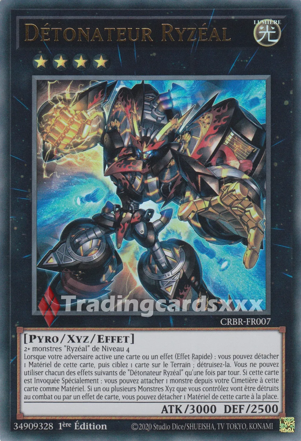 Yu-Gi-Oh! Détonateur Ryzéal carte Croisée Infernale