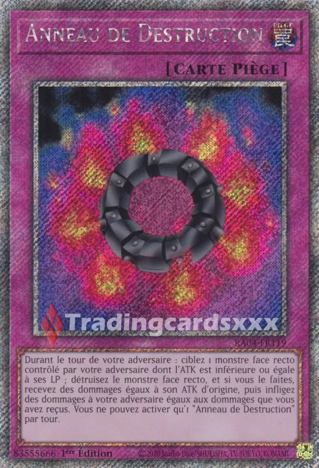 Yu-Gi-Oh! Anneau de Destruction RA04-FR119 carte 1ère édition