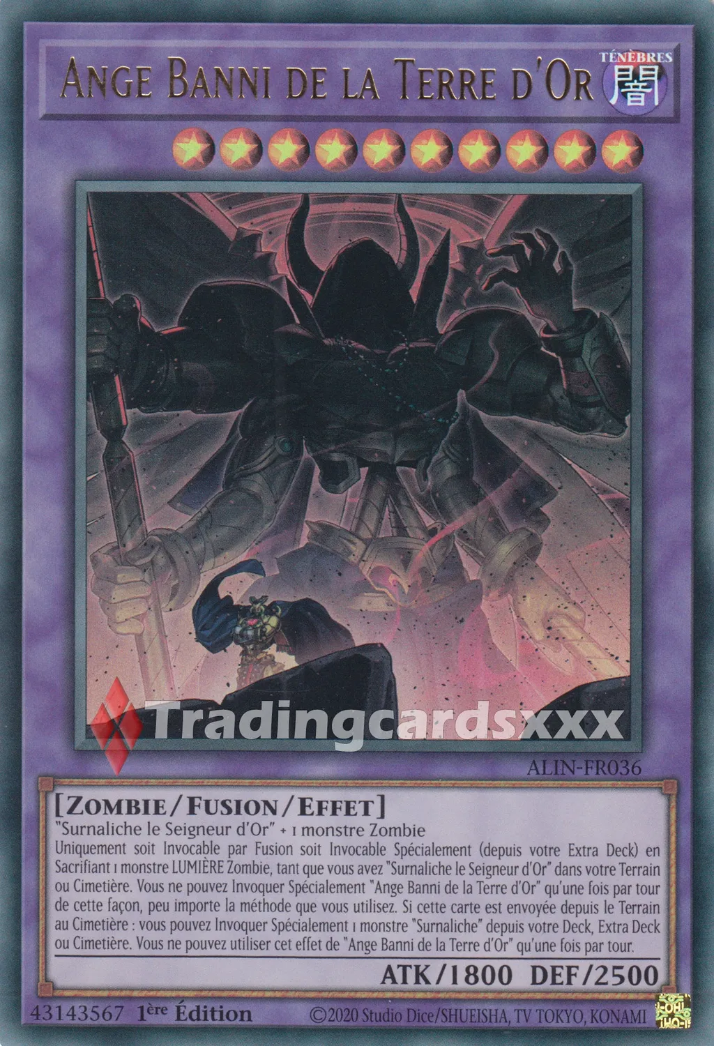 Yu-Gi-Oh! Ange Banni de la Terre d'Or carte ALIN-FR036