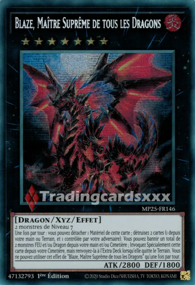 Yu-Gi-Oh! Blaze Maître Suprême de tous les Dragons carte 1ère édition