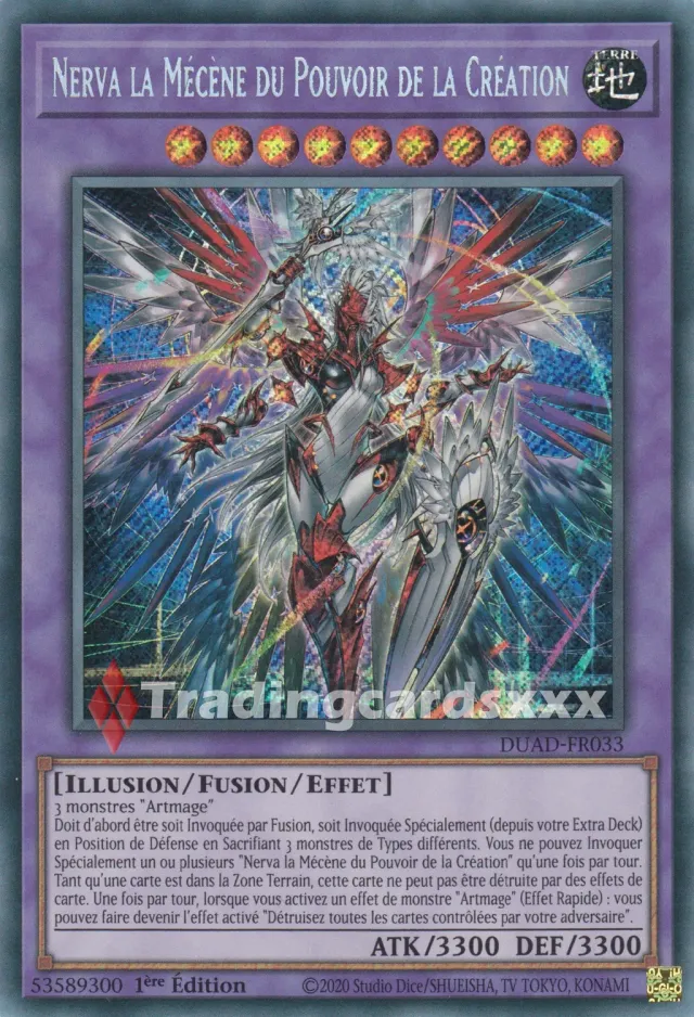 Yu-Gi-Oh! Nerva la Mécène du Pouvoir Création DUAD-FR033 carte