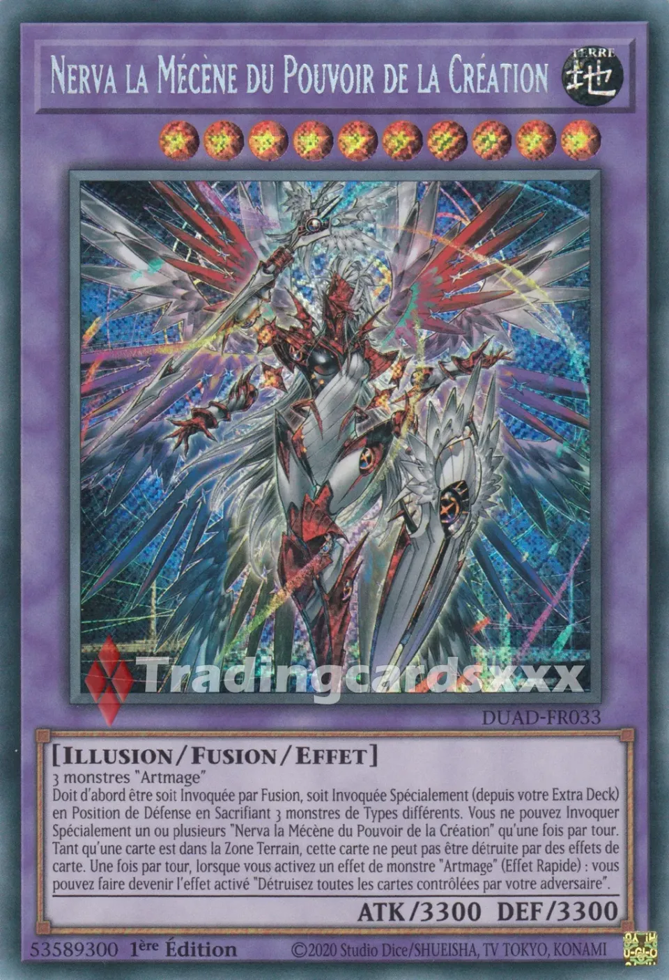 Yu-Gi-Oh! Nerva la Mécène du Pouvoir Création DUAD-FR033 carte