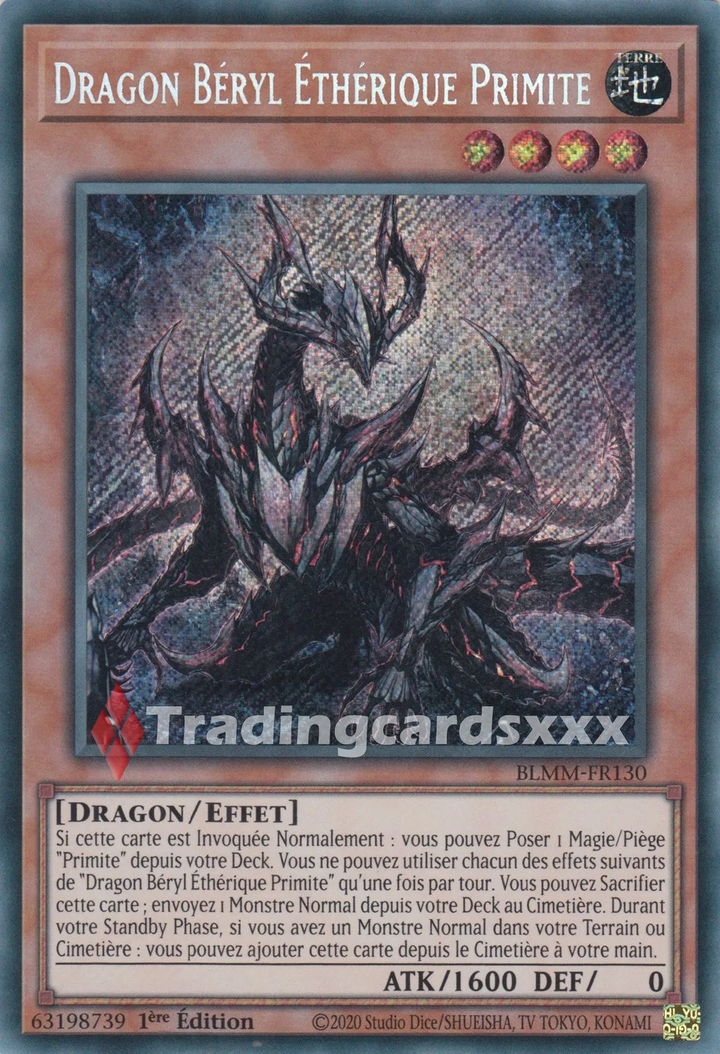 Yu-Gi-Oh! Dragon Béryl Éthérique Primite carte française