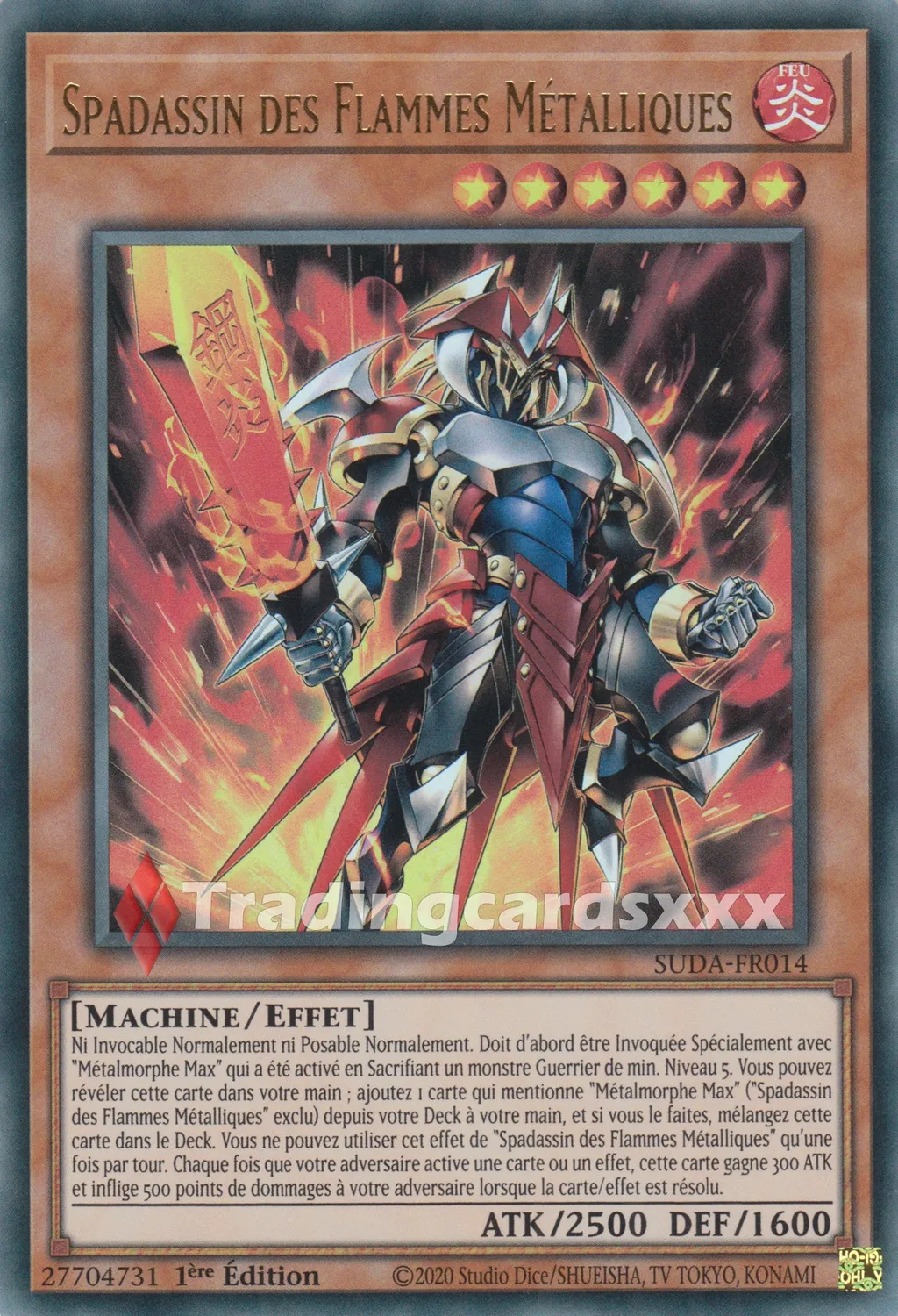 Yu-Gi-Oh! Spadassin des Flammes Métalliques carte