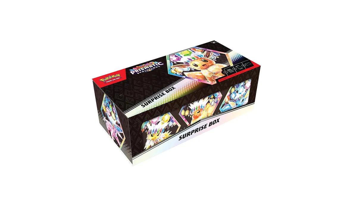 Pokémon Écarlate et Violet Évolutions Prismatiques boîte surprise 4 boosters
