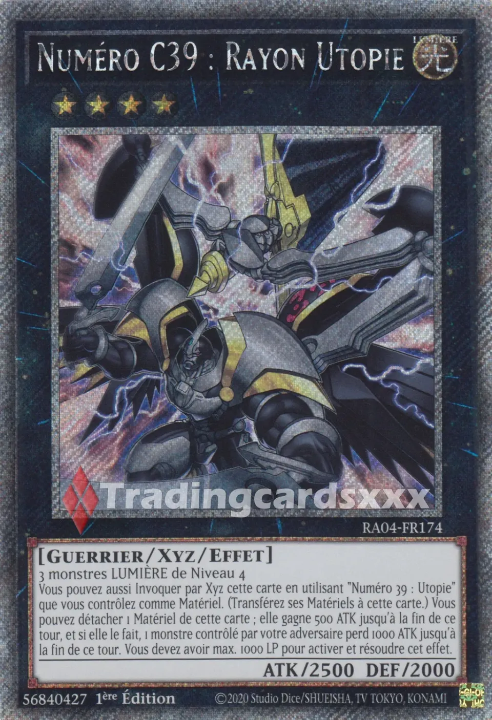 Yu-Gi-Oh! Numéro C39 Rayon Utopie RA04-FR174 carte 1ère édition