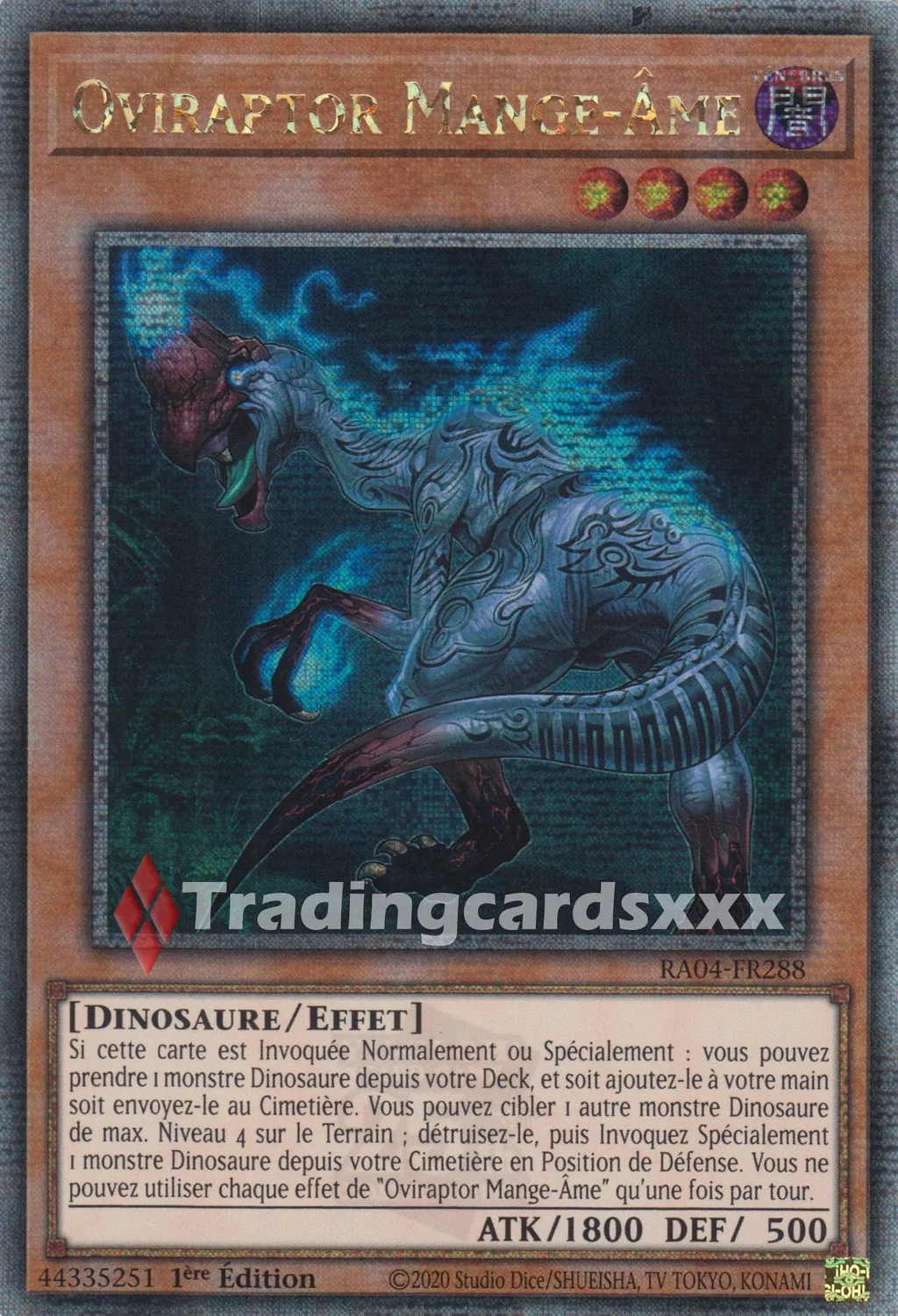 Yu-Gi-Oh! Ruée du Quart de Siècle Oviraptor Mange-Âme Carte RA04-FR288